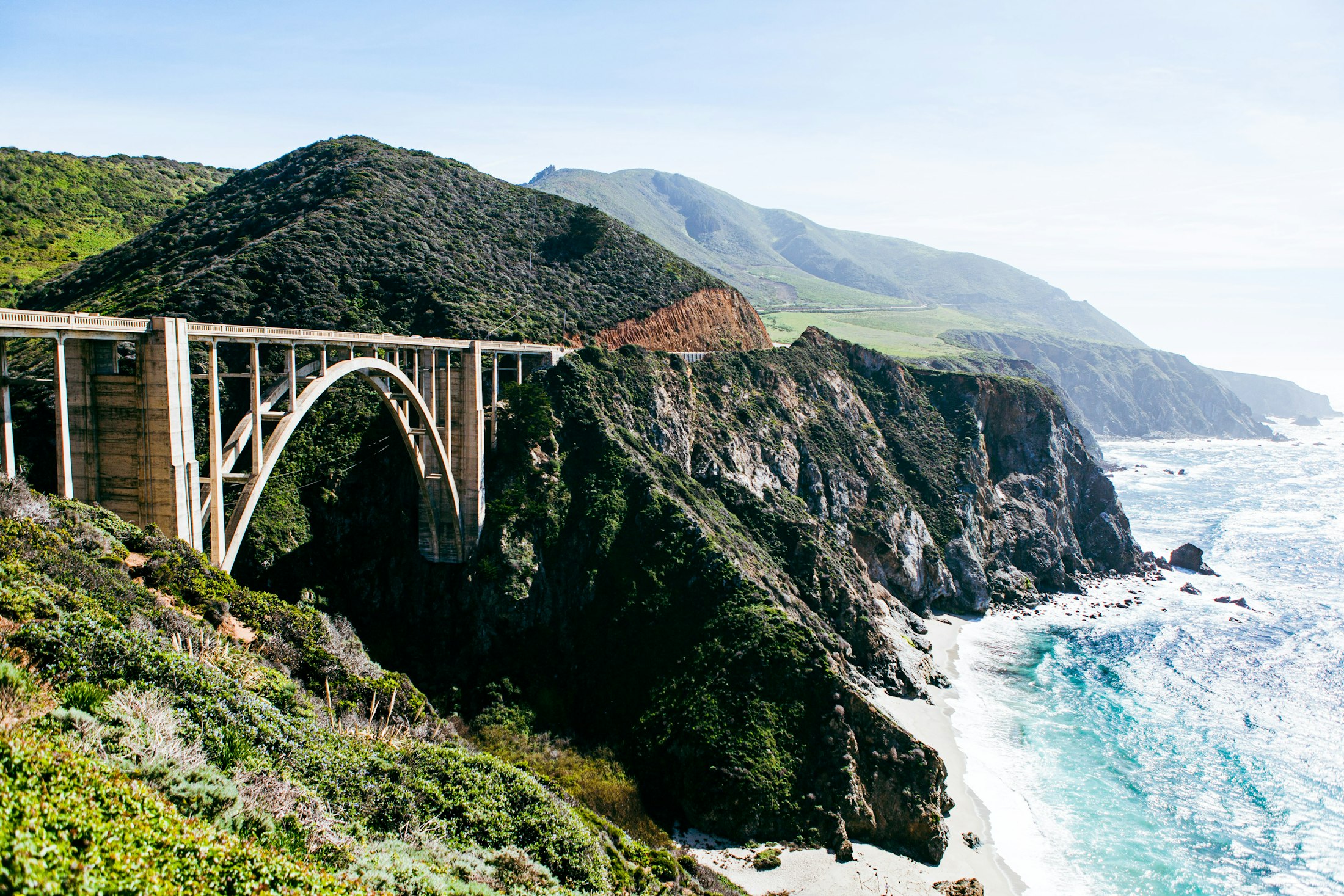 Bixby Creek Bridge and the Pacific coast at Big Sur
